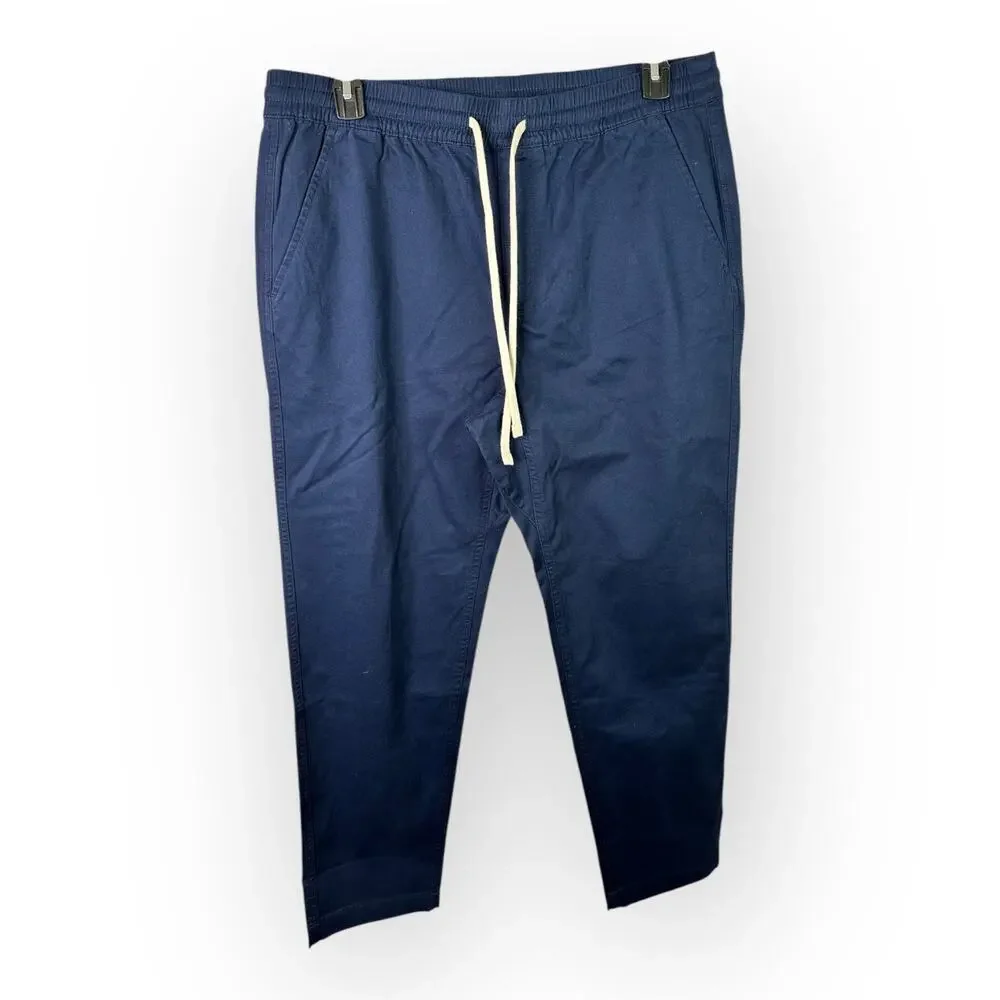 Lands End Mens size Large 36-38 Relaxed Fit Deck Pant Navy Blue